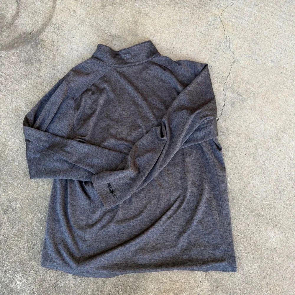 OGIO Pegasus Mens Quarter Zip Pullover Heathered Grey Golf Sweater Large